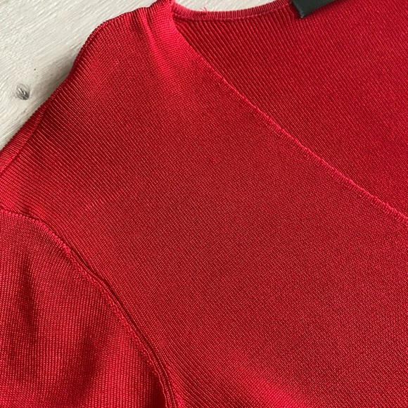 Red Midi Ralph Lauren Size XS Ribbed Sweater Dress - Picture 4 of 6